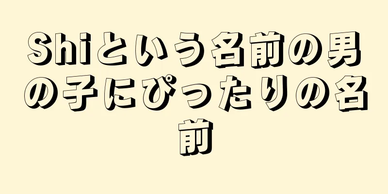 Shiという名前の男の子にぴったりの名前