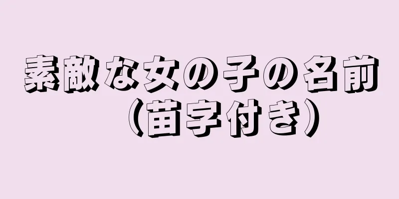 素敵な女の子の名前（苗字付き）