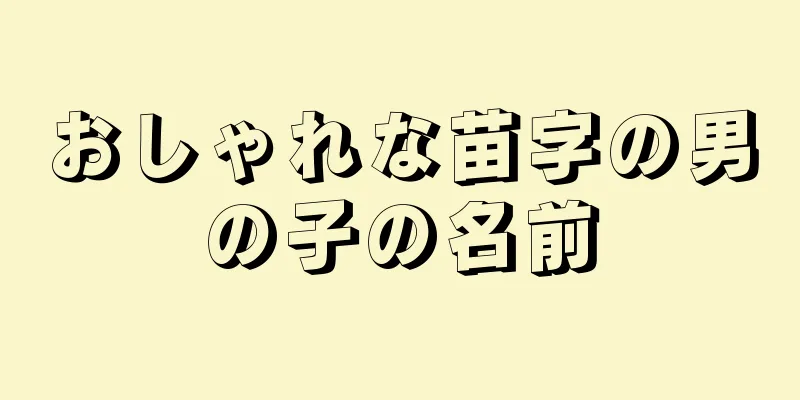 おしゃれな苗字の男の子の名前