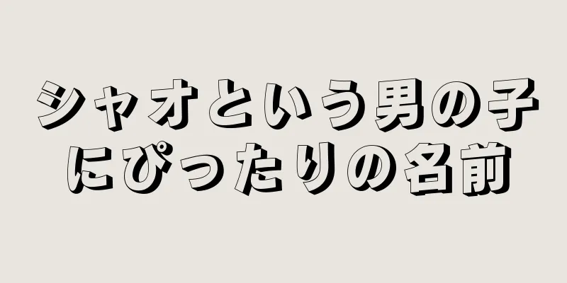 シャオという男の子にぴったりの名前