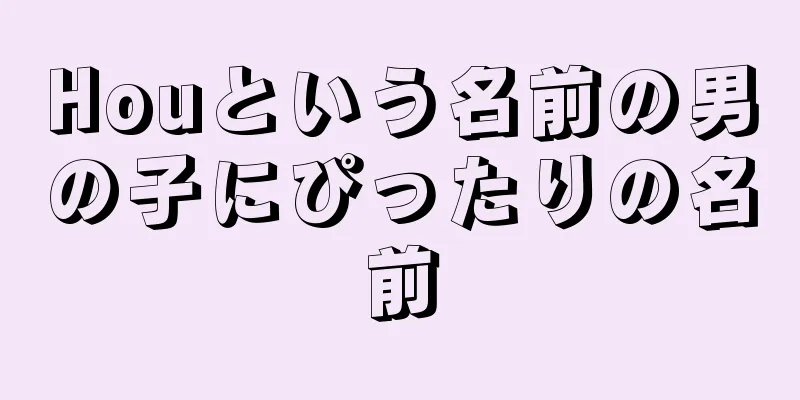 Houという名前の男の子にぴったりの名前