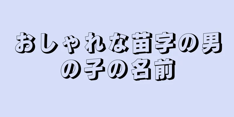 おしゃれな苗字の男の子の名前