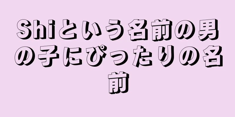 Shiという名前の男の子にぴったりの名前