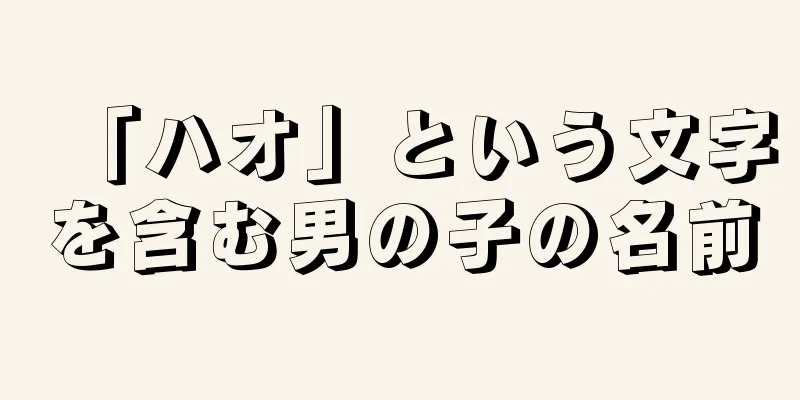 「ハオ」という文字を含む男の子の名前