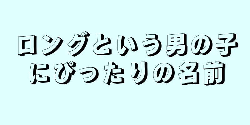 ロングという男の子にぴったりの名前