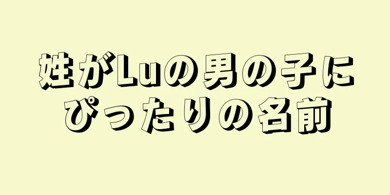 姓がLuの男の子にぴったりの名前