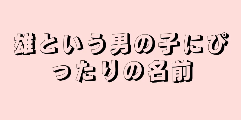 雄という男の子にぴったりの名前