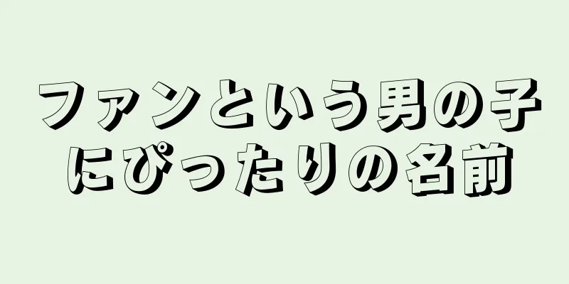 ファンという男の子にぴったりの名前