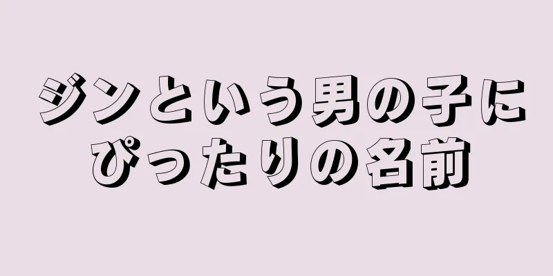 ジンという男の子にぴったりの名前
