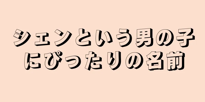 シェンという男の子にぴったりの名前