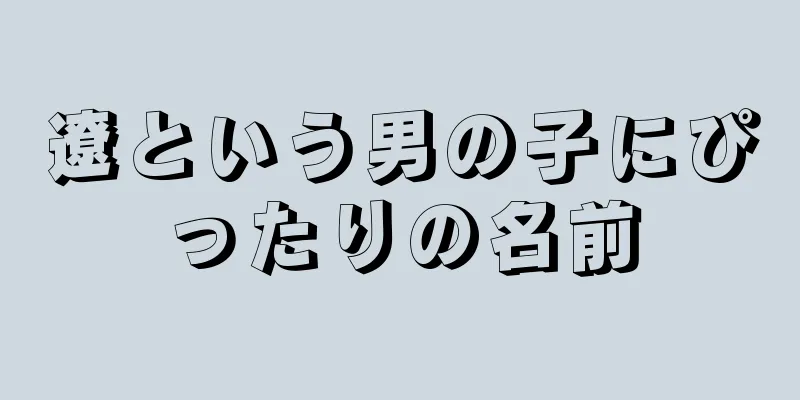 遼という男の子にぴったりの名前