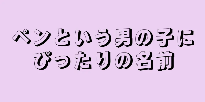 ペンという男の子にぴったりの名前