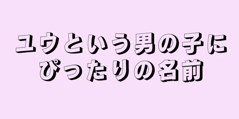 ユウという男の子にぴったりの名前