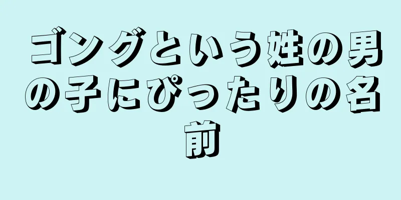 ゴングという姓の男の子にぴったりの名前
