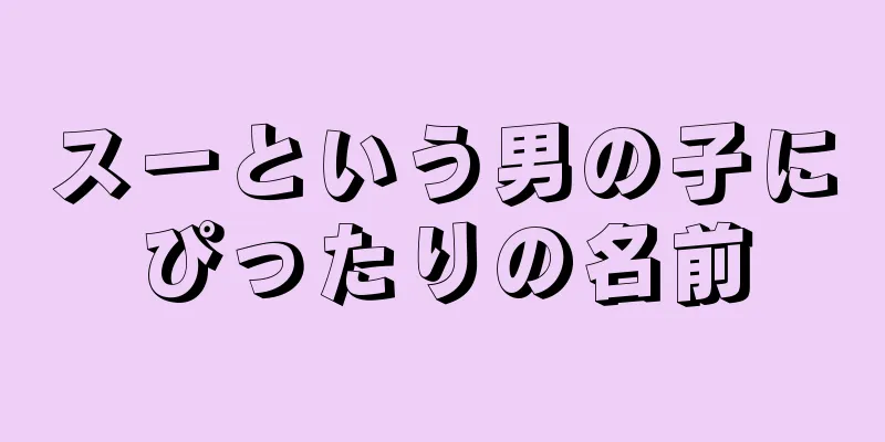 スーという男の子にぴったりの名前