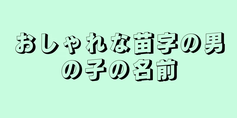 おしゃれな苗字の男の子の名前