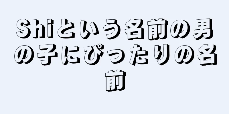 Shiという名前の男の子にぴったりの名前