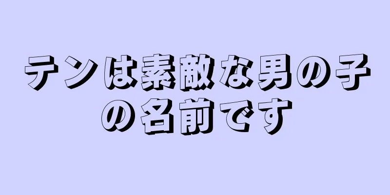 テンは素敵な男の子の名前です