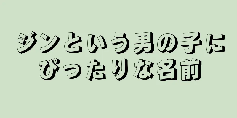 ジンという男の子にぴったりな名前