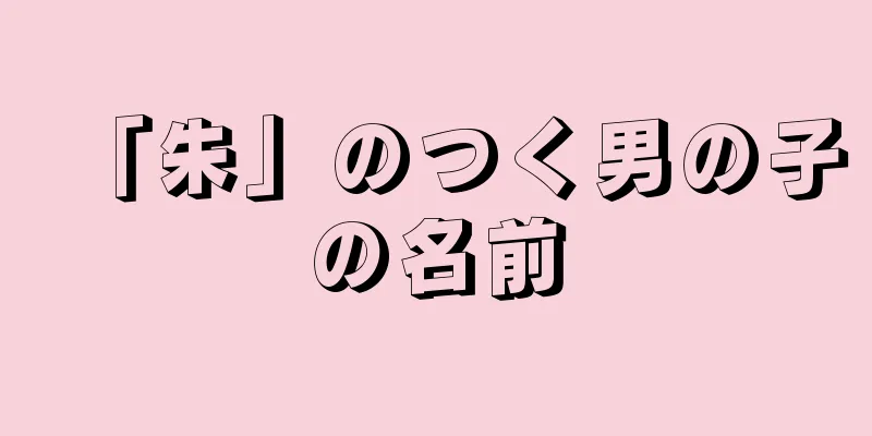 「朱」のつく男の子の名前