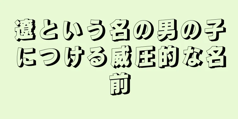 遼という名の男の子につける威圧的な名前