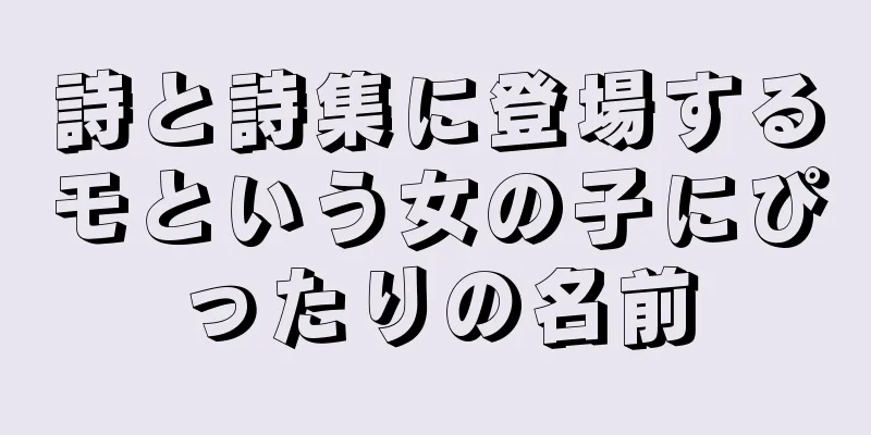 詩と詩集に登場するモという女の子にぴったりの名前