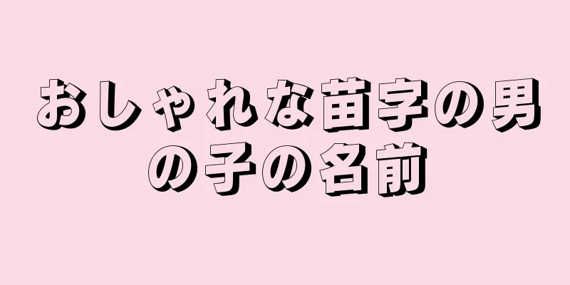 おしゃれな苗字の男の子の名前