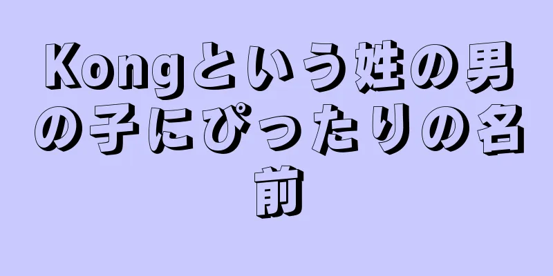 Kongという姓の男の子にぴったりの名前