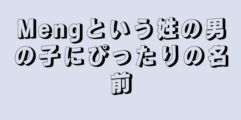 Mengという姓の男の子にぴったりの名前