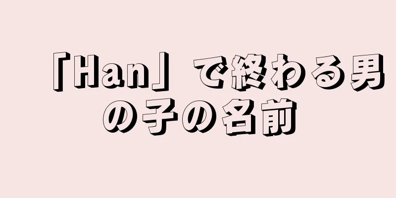 「Han」で終わる男の子の名前