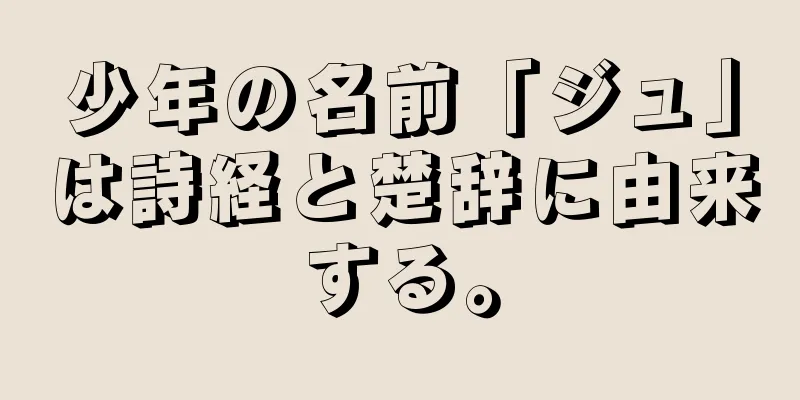 少年の名前「ジュ」は詩経と楚辞に由来する。