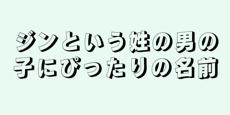 ジンという姓の男の子にぴったりの名前