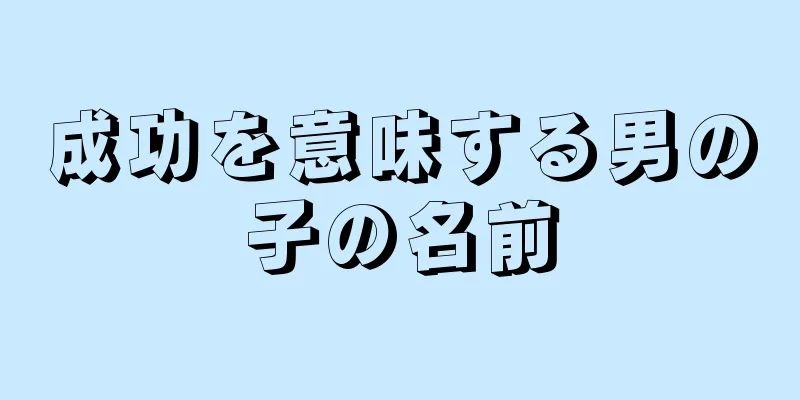 成功を意味する男の子の名前