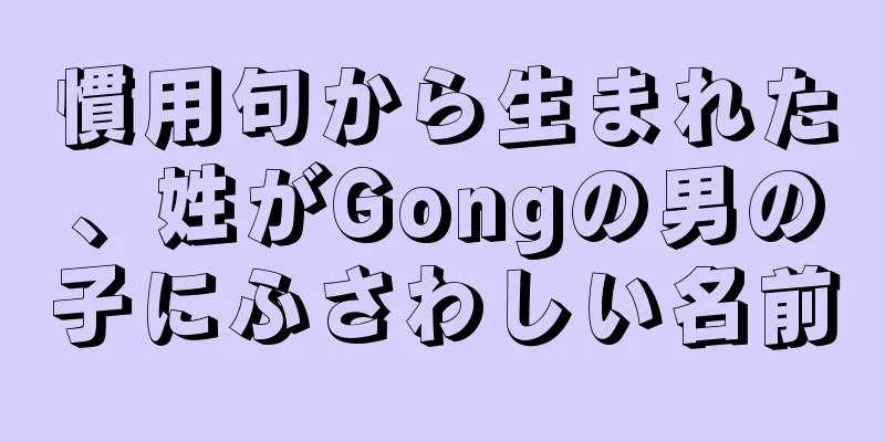 慣用句から生まれた、姓がGongの男の子にふさわしい名前