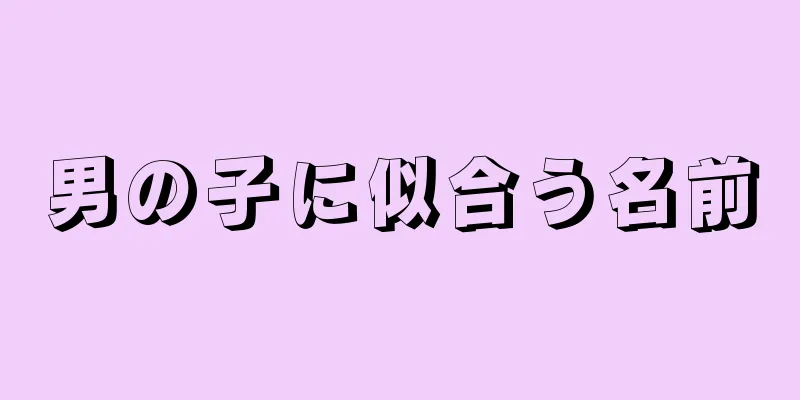 男の子に似合う名前