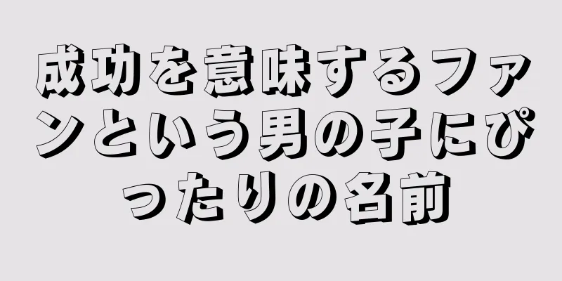 成功を意味するファンという男の子にぴったりの名前