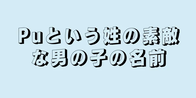 Puという姓の素敵な男の子の名前