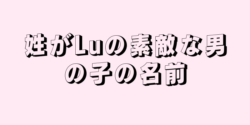姓がLuの素敵な男の子の名前
