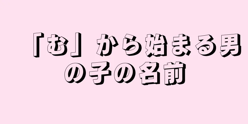 「む」から始まる男の子の名前