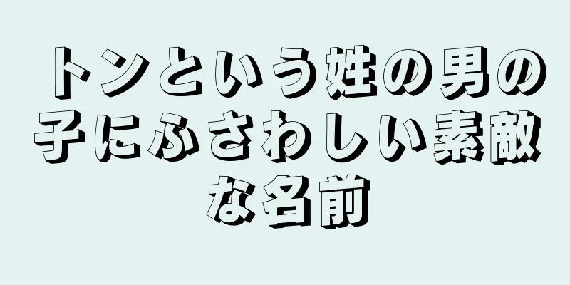 トンという姓の男の子にふさわしい素敵な名前