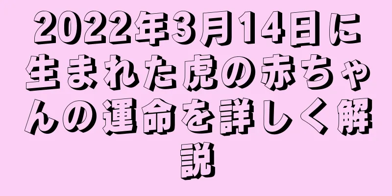 2022年3月14日に生まれた虎の赤ちゃんの運命を詳しく解説