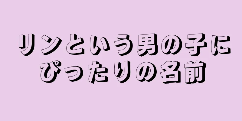 リンという男の子にぴったりの名前