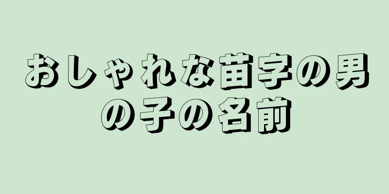 おしゃれな苗字の男の子の名前