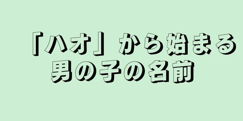 「ハオ」から始まる男の子の名前