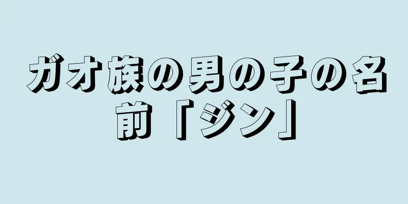 ガオ族の男の子の名前「ジン」