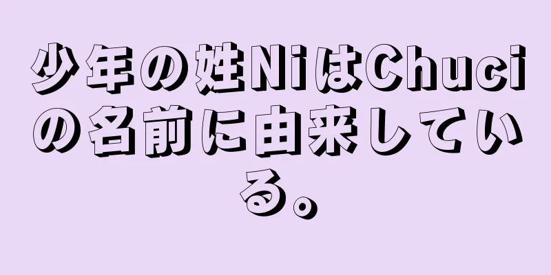 少年の姓NiはChuciの名前に由来している。