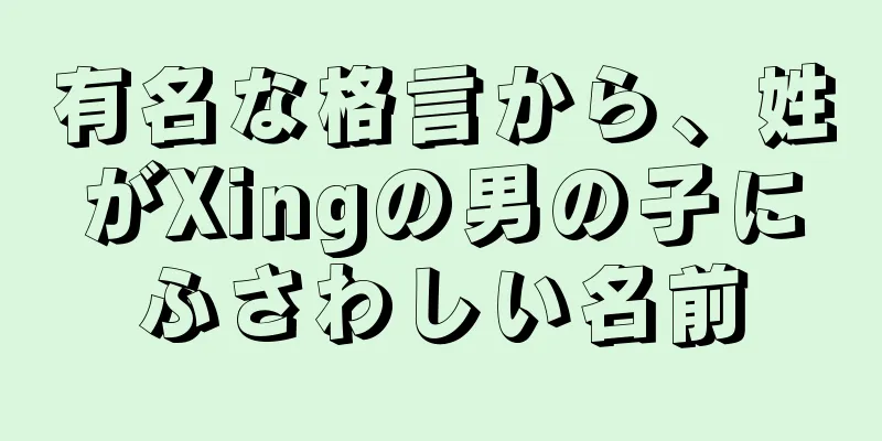 有名な格言から、姓がXingの男の子にふさわしい名前
