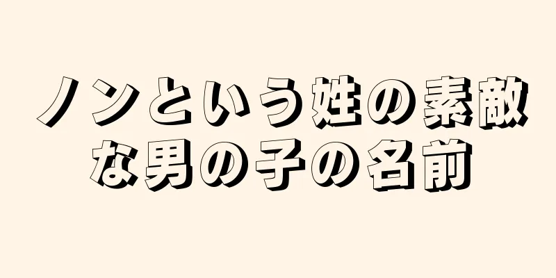 ノンという姓の素敵な男の子の名前