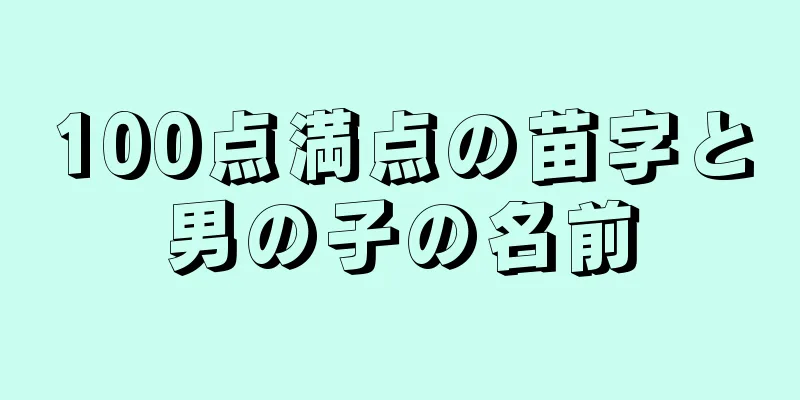 100点満点の苗字と男の子の名前