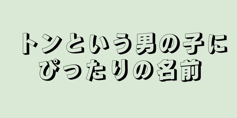 トンという男の子にぴったりの名前